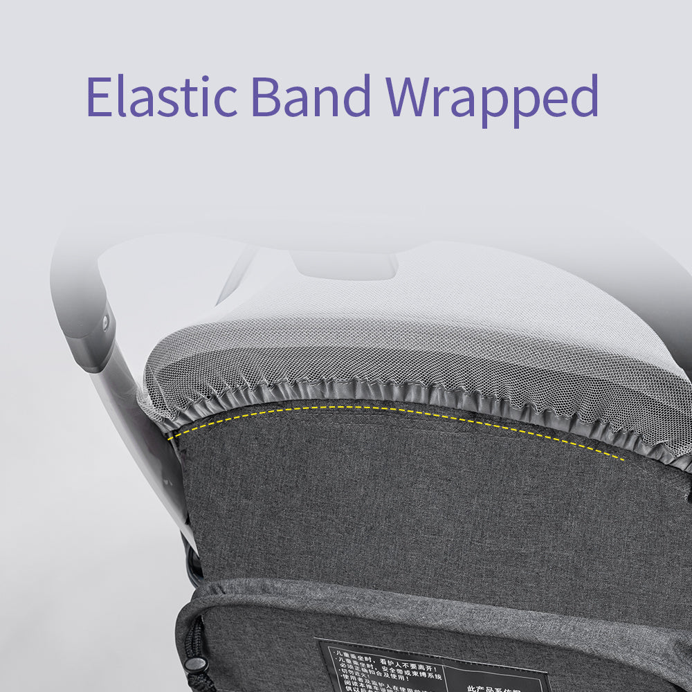 Elastic band wrapped Stroller Mosquito Net